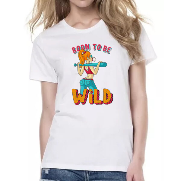 Camiseta Baby Look Girl Born to be wild - Imagem 2