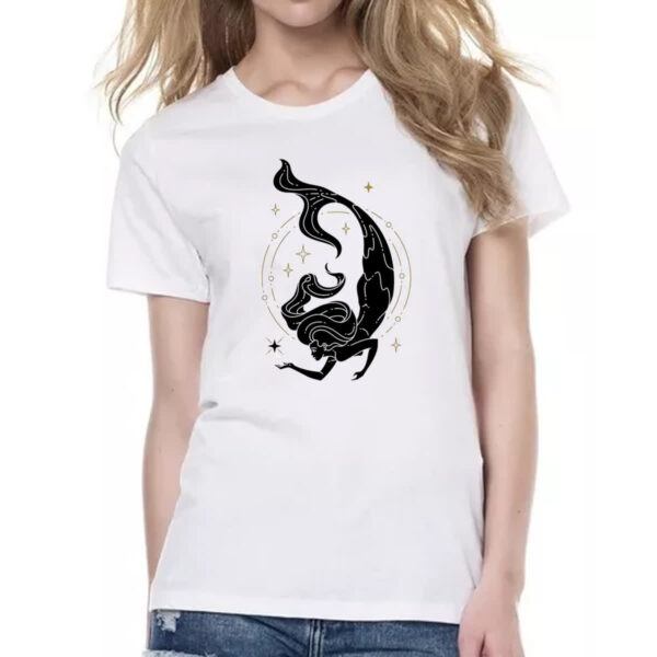Camiseta Baby Look Signo Yoga Peixes - Imagem 2
