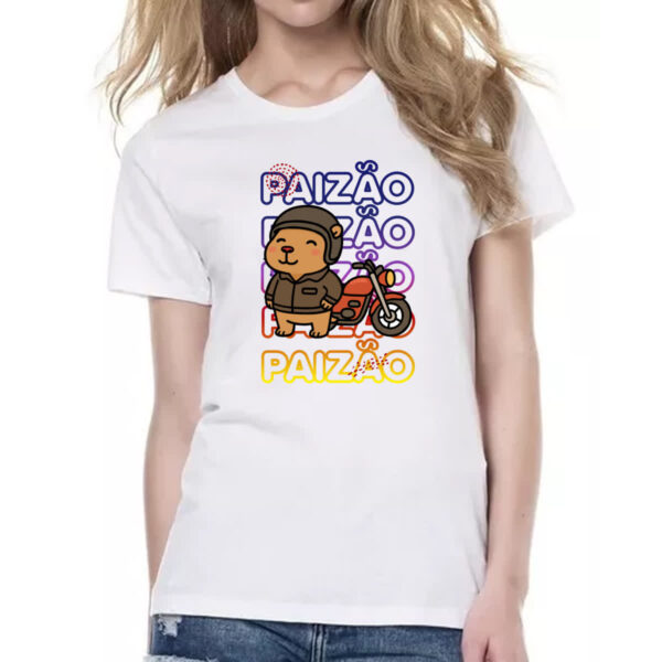 Camiseta Baby Look Capivara Paizao Motoqueiro - Imagem 2