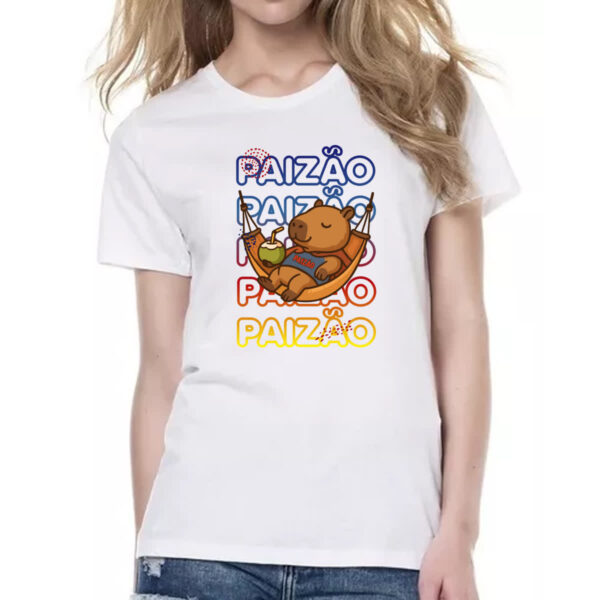 Camiseta Baby Look Capivara Paizao Relax - Imagem 2