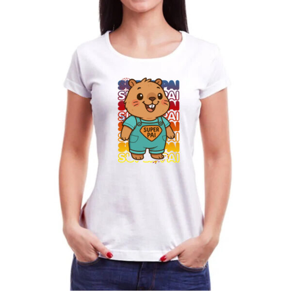 Camiseta Baby Look Capivara Paizao Super Pai 2 - Imagem 3