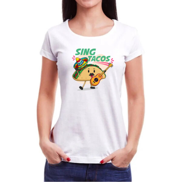 Camiseta Baby Look Tacos Cantor - Imagem 3