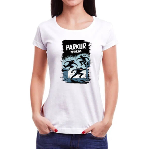 Camiseta Baby Look Parkur Ninja - Imagem 3