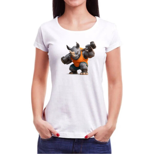 Camiseta Baby Look Rinoceronte Maromba - Imagem 3