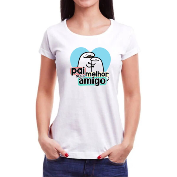 Camiseta Baby Look Dia dos Pais Flork Amigo - Imagem 3