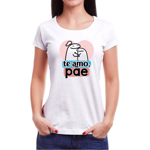 Camiseta Baby Look Dia dos Pais Flork Amo Pae - Imagem 3
