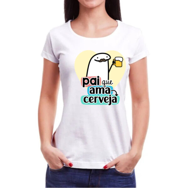 Camiseta Baby Look Dia dos Pais Flork Cerveja - Imagem 3