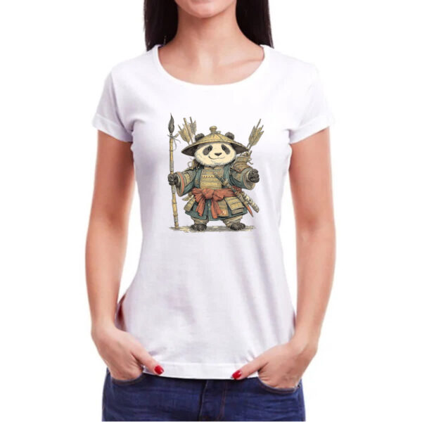 Camiseta Baby Look Panda Samurai - Imagem 3