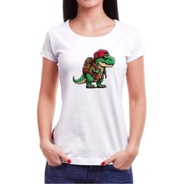 Camiseta Baby Look T-Rex aventureiro - Imagem 3