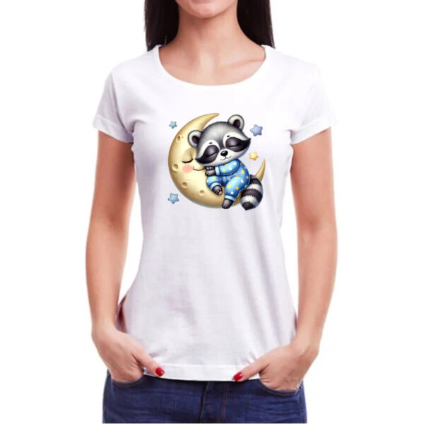 Camiseta Baby Look Cute Guaximim dormindo na Lua - Imagem 3