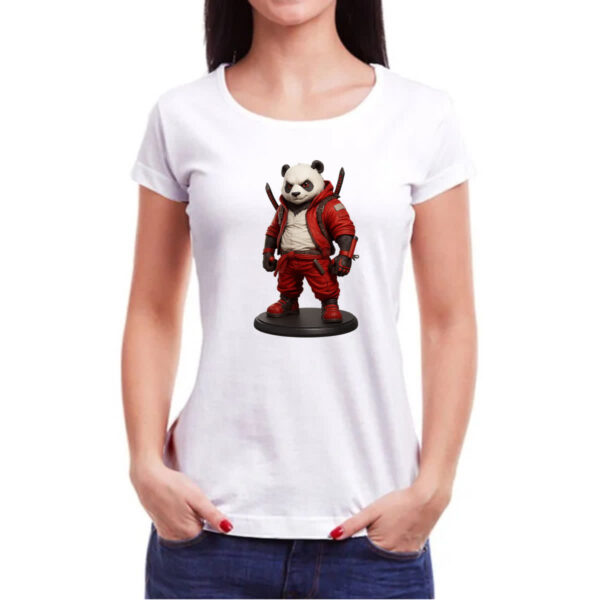 Camiseta Baby Look Panda Punk Samurai - Imagem 3