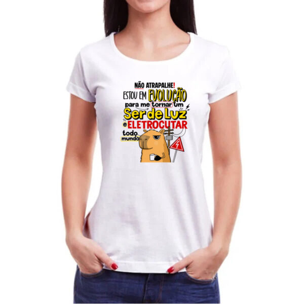 Camiseta Baby Look Capivara Ser de Luz - Imagem 3