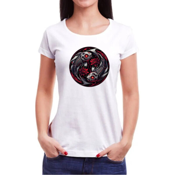 Camiseta Baby Look Signo Gotico de Peixes - Imagem 3