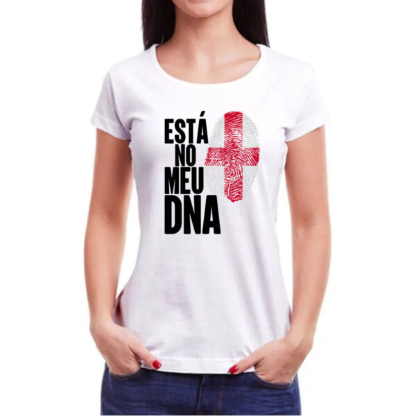 Camiseta Baby Look Esta no meu DNA Inglaterra - Imagem 3