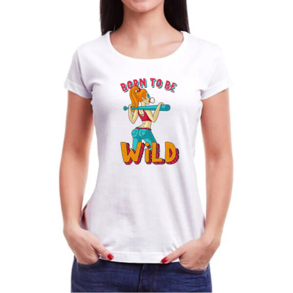 Camiseta Baby Look Girl Born to be wild - Imagem 3