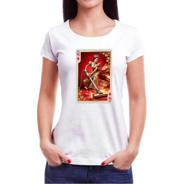 Camiseta Baby Look Rainha da limpeza - Imagem 3