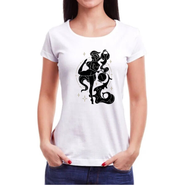 Camiseta Baby Look Signo Yoga Aquario - Imagem 3