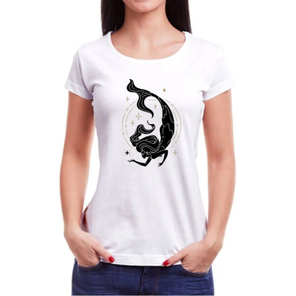 Camiseta Baby Look Signo Yoga Peixes - Imagem 3