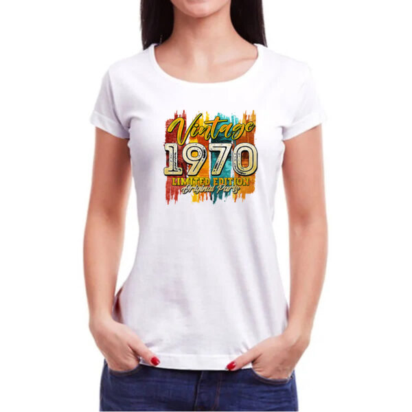 Camiseta Baby Look Vintage 1970 Limited Edition - Imagem 3