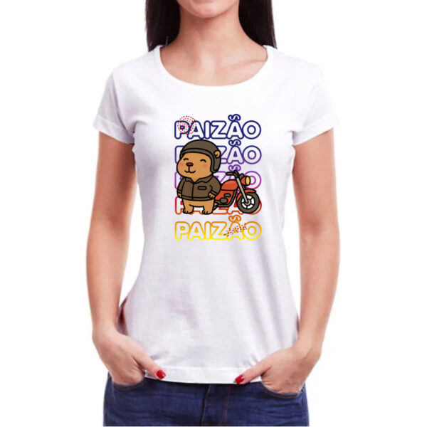 Camiseta Baby Look Capivara Paizao Motoqueiro - Imagem 3