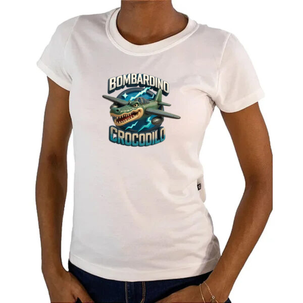 Camiseta Baby Look Bombardino Crocodilo - Imagem 4