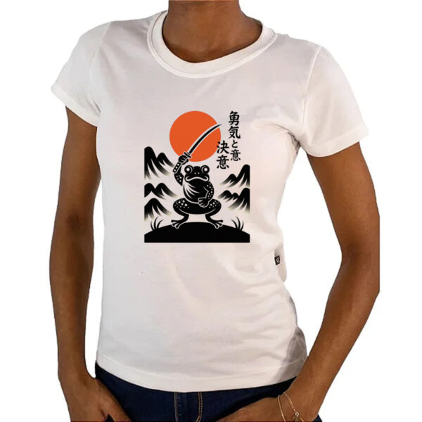 Camiseta Baby Look Sapo Samurai Sunset - Imagem 4