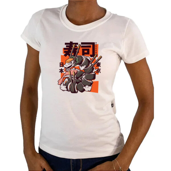 Camiseta Baby Look Serpente Sushi - Imagem 4