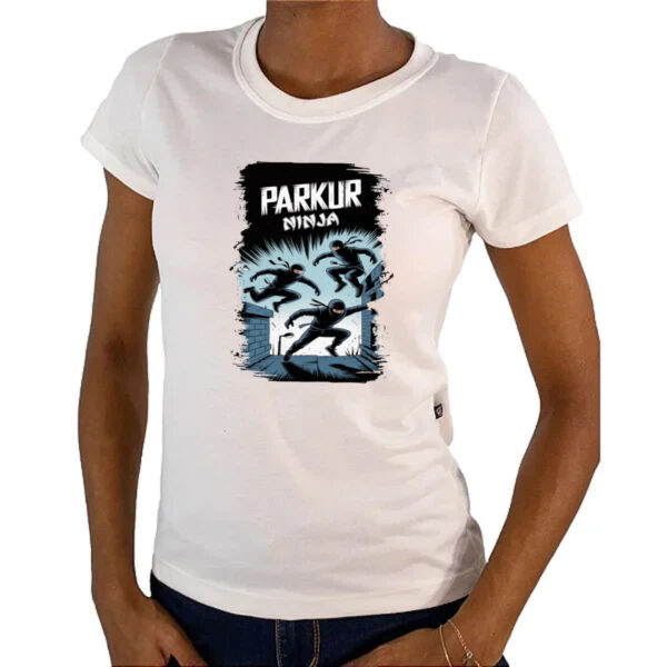 Camiseta Baby Look Parkur Ninja - Imagem 4