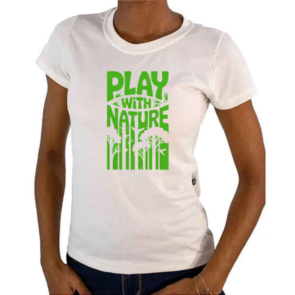 Camiseta Baby Look Play with nature - Imagem 4