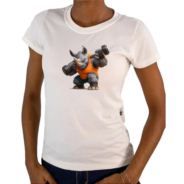 Camiseta Baby Look Rinoceronte Maromba - Imagem 4