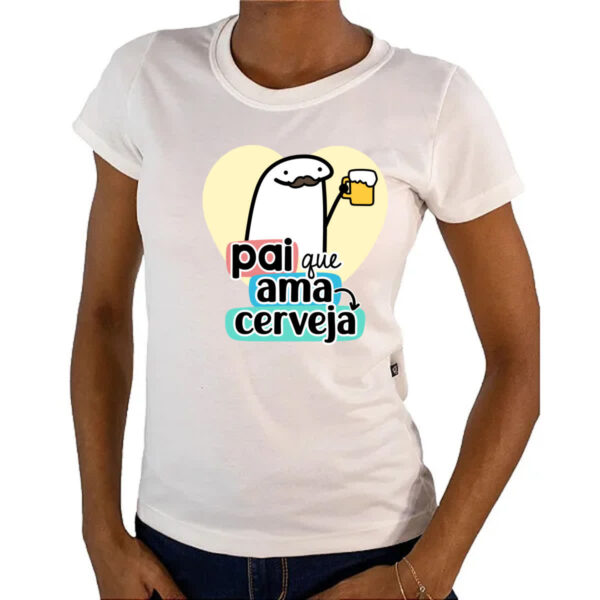 Camiseta Baby Look Dia dos Pais Flork Cerveja - Imagem 4