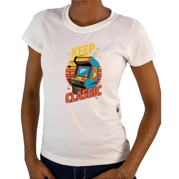 Camiseta Baby Look Arcade Keep it Classic - Imagem 4