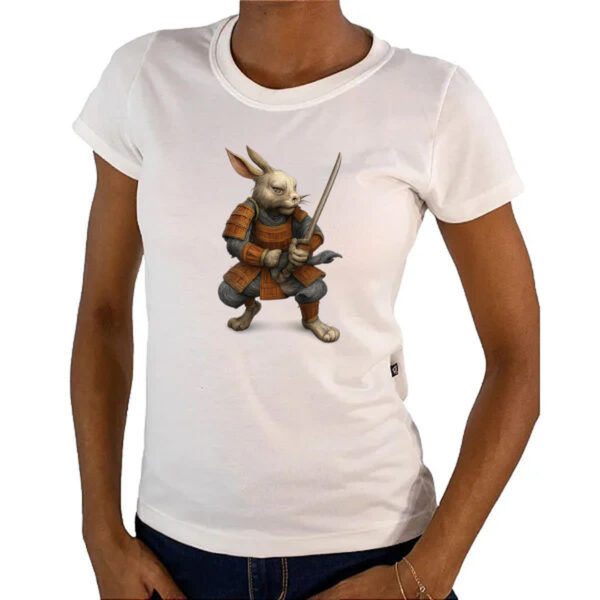 Camiseta Baby Look Coelho Samurai - Imagem 4