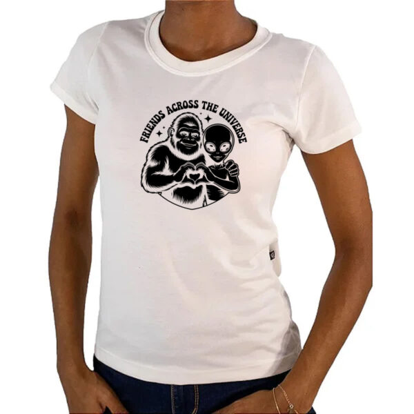Camiseta Baby Look Pe Grande e ET amigos - Imagem 4