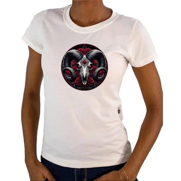 Camiseta Baby Look Signo Gotico de Aries - Imagem 4
