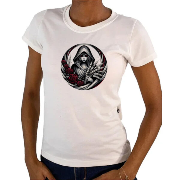 Camiseta Baby Look Signo Gotico de Virgem - Imagem 4
