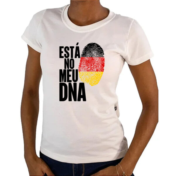 Camiseta Baby Look Esta no meu DNA Alemanha - Imagem 4