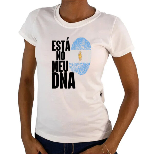 Camiseta Baby Look Esta no meu DNA Argentina - Imagem 4