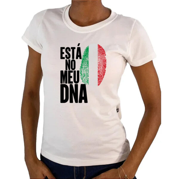 Camiseta Baby Look Esta no meu DNA Italia - Imagem 4