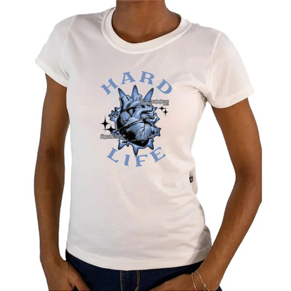 Camiseta Baby Look Hard Life - Imagem 4