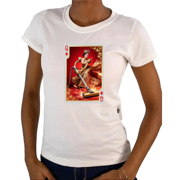 Camiseta Baby Look Rainha da limpeza - Imagem 4