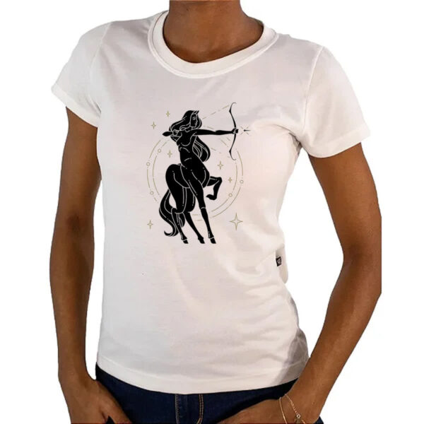 Camiseta Baby Look Signo Yoga Sagitario - Imagem 4