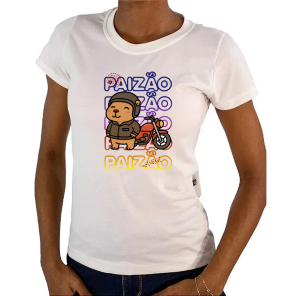 Camiseta Baby Look Capivara Paizao Motoqueiro - Imagem 4
