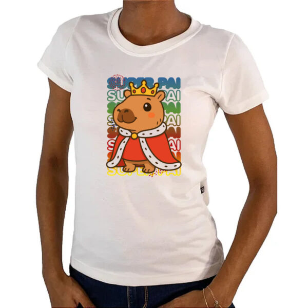 Camiseta Baby Look Capivara Paizao Rei - Imagem 4