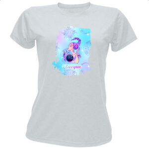 Camiseta Baby Look Escorpiao fundo zodiacal