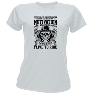 Camiseta Baby Look Motorcycle Motivation