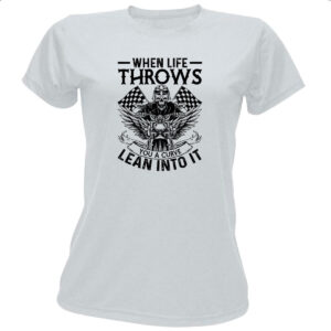 Camiseta Baby Look Motorcycle when life throws