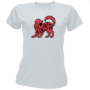 Camiseta Baby Look Cachorro Amor