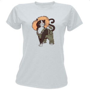 Camiseta Baby Look Gato da roca