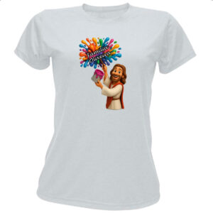Camiseta Baby Look Jesus Escrevendo Familia Oliveira
